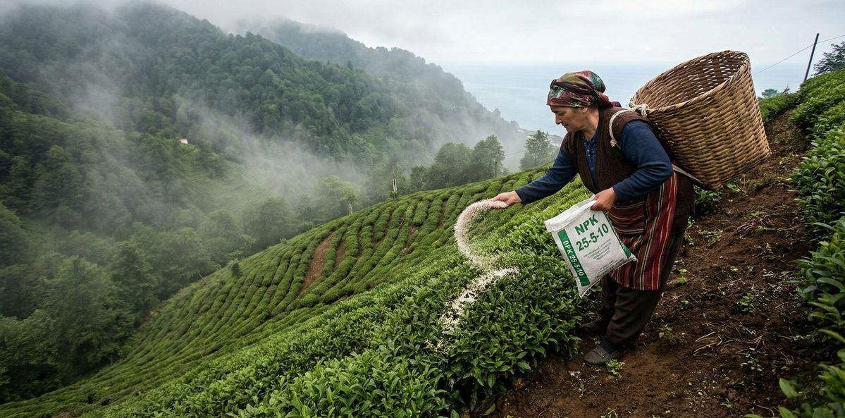 Rize'de Çay Tarımı: Verimli Hasat İçin 25-5-10 Gübresi ve Doğru Uygulama Rehberi